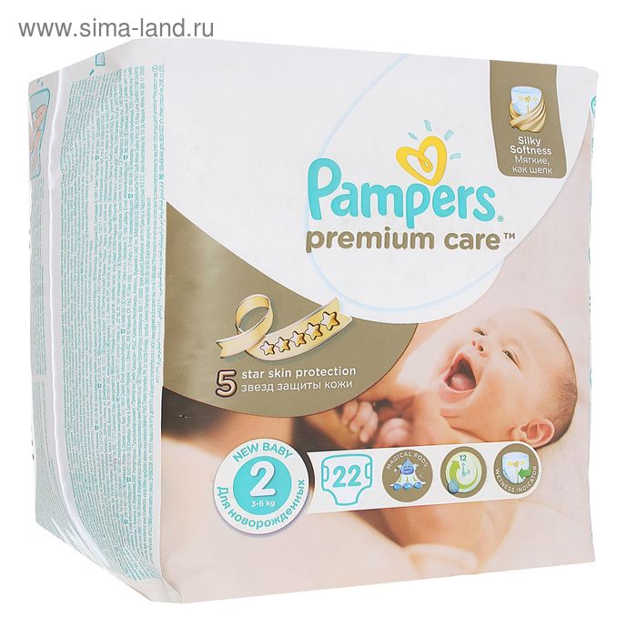 Подгузники «Pampers» Premium Care Mini (3-6 кг), 22 шт - Фото 1