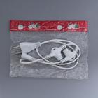 Шнур питания для сосулек 3 выхода, белая нить - Фото 4