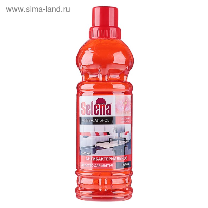 Средство для мытья полов Selena антибактериальное, Цветочная свежесть, 1 л - Фото 1