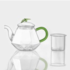 Заварочный чайник «Грин», 600 мл, стеклянное сито, прозрачный - Фото 3
