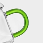 Заварочный чайник «Грин», 600 мл, стеклянное сито, прозрачный - Фото 6