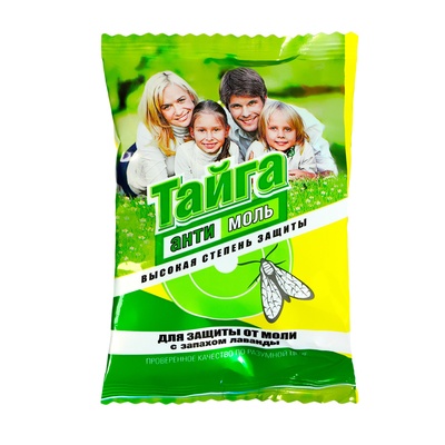 Средство репеллентное от моли "Тайга" Антимоль, с запахом лаванды, 1 шт