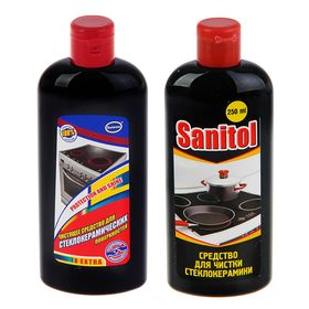 Средство для чистки стеклокерамики Sanitol, 250 мл