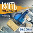 Кисть-макловица ТУНДРА, смешанная щетина, пластиковая рукоятка, 30×100 мм - Фото 1