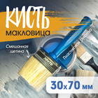 Кисть-макловица ТУНДРА, смешанная щетина, пластиковая рукоятка, 30×70 мм - Фото 1