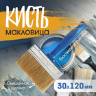 Кисть-макловица ТУНДРА, смешанная щетина, пластиковая рукоятка, 30×120 мм - Фото 1