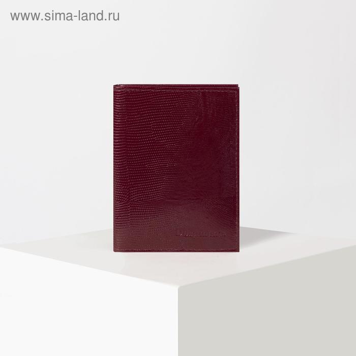 Обложка для автодокументов и паспорта, цвет бордовый - Фото 1