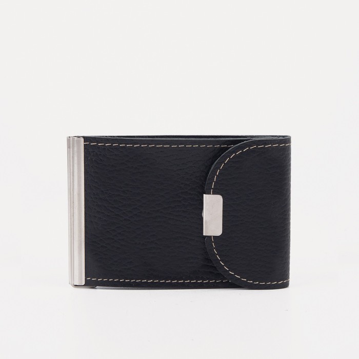 Зажим для купюр, для монет, чёрный - Фото 1