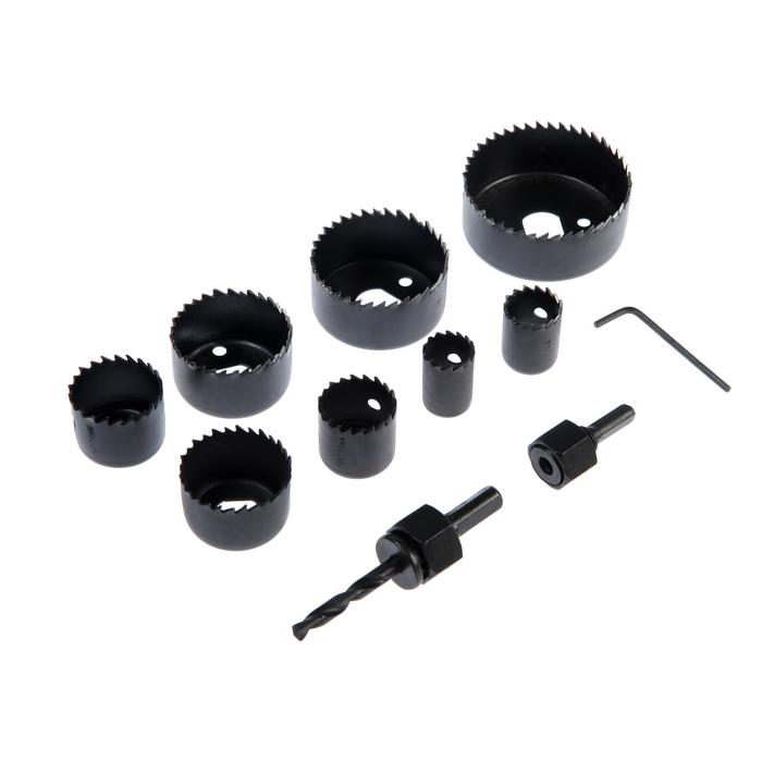 Набор пил кольцевых ТУНДРА, 19-22-28-32-38-44-51-64 мм, 8 шт. - Фото 1