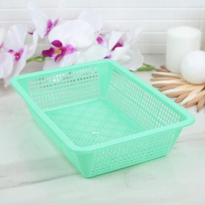 Корзина для хранения, пластик, 24,5×18×6,5 см, цвет МИКС
