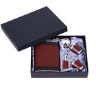 Подарочный набор 5 в 1 «Горький шоколад», 5×23×17 см, фляжка 270 мл, 2 рюмки, воронка, брелок, металл, экокожа - Фото 1