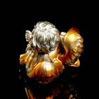 Сувенир полистоун "Спящий ангел в крыльях" под бронзу с золотыми крыльями МИКС 7х4,5 см - Фото 3
