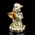 Сувенир полистоун "Молящийся ангел на облаке" под бронзу с золотыми крыльями МИКС 7,5х5 см - Фото 2