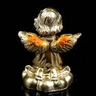 Сувенир полистоун "Молящийся ангел на облаке" под бронзу с золотыми крыльями МИКС 7,5х5 см - Фото 4