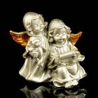 Сувенир полистоун "Ангелочки" под бронзу с золотыми крыльями МИКС 6х6,5 см - Фото 1