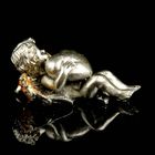 Сувенир полистоун "Спящий ангел с сердцем" под бронзу с золотыми крыльями МИКС 10х5,5 см - Фото 6