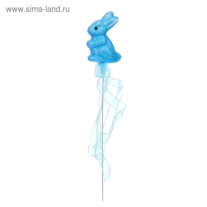 Игрушка из пенопласта «Зайка», голубой с лентой - Фото 1