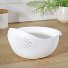 Дуршлаг Доляна «Радуга», 22×16.5×12 см, пластик, белый - Фото 1