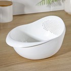 Дуршлаг Доляна «Радуга», 22×16.5×12 см, пластик, белый - Фото 3