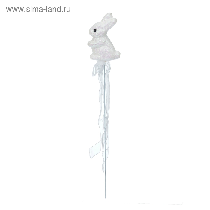 Игрушка из пенопласта «Зайка», белый с лентой - Фото 1