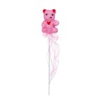 Игрушка из пенопласта «Мишка», розовый с бантом и лентой - Фото 2