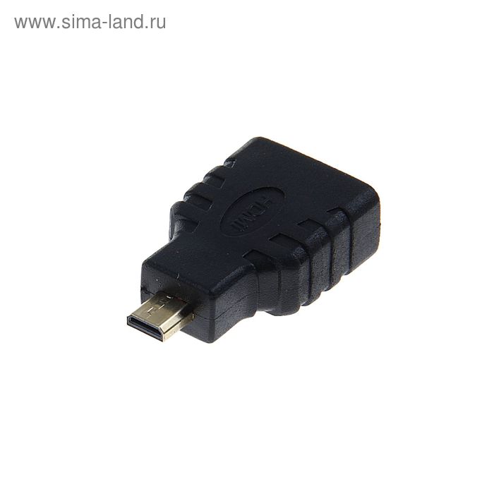 Переходник видео Smartbuy A-116, micro HDMI(m)-HDMI(f), черный - Фото 1