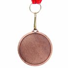 Медаль тематическая 033 "Футбол" диам 4 см. Цвет бронз - Фото 3
