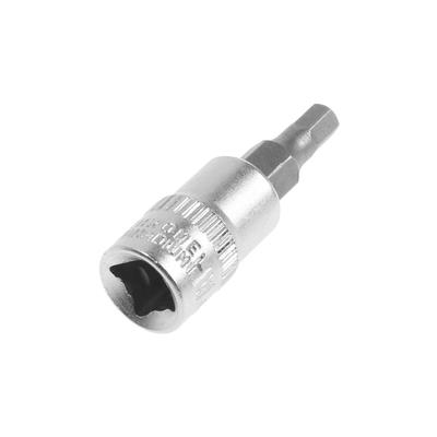 Головка с битой ТУНДРА, CrV, под квадрат 1/4", H4