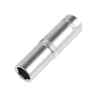 Головка торцевая шестигранная удлиненная ТУНДРА, под квадрат 1/2", 14 мм, CrV - Фото 1