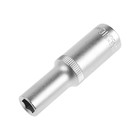 Головка торцевая шестигранная удлиненная ТУНДРА, под квадрат 1/2", 10 мм, CrV - Фото 1