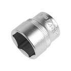 Головка торцевая шестигранная ТУНДРА, под квадрат 1/2", 27 мм, CrV - Фото 1