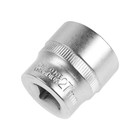 Головка торцевая шестигранная ТУНДРА, под квадрат 1/2", 27 мм, CrV - Фото 5