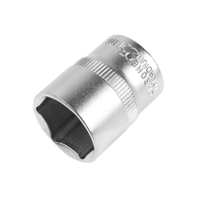 Головка торцевая шестигранная ТУНДРА, под квадрат 1/2", 23 мм, CrV