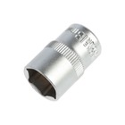 Головка торцевая шестигранная ТУНДРА, под квадрат 1/2", 18 мм, CrV - Фото 1