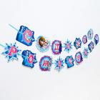 Гирлянда на ленте «С Днем Рождения!», длина 270 см, Холодное сердце - Фото 2