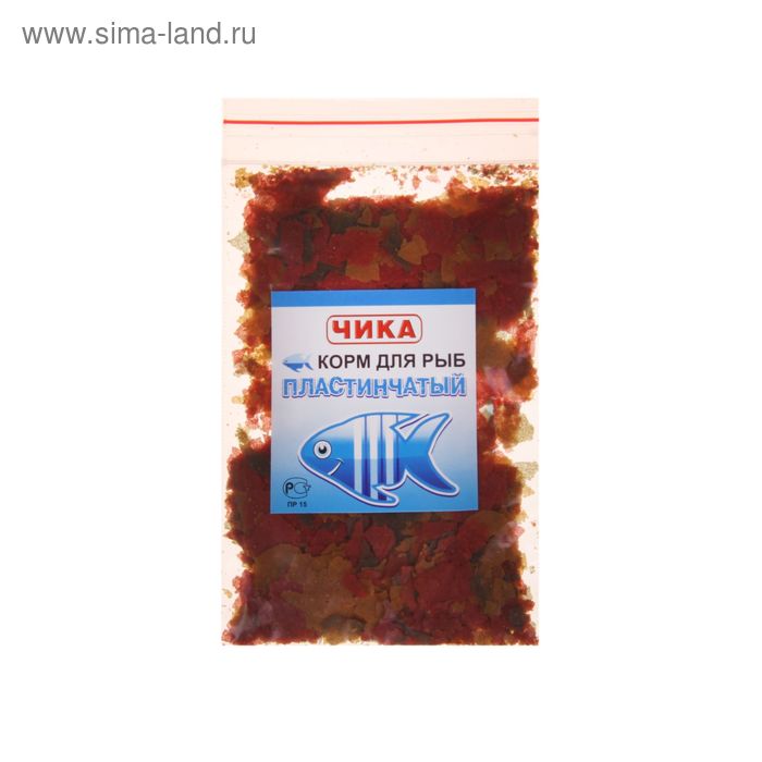 Корм "Чика" для рыб, пластинчатый, хлопья, пакет, 85 мл - Фото 1