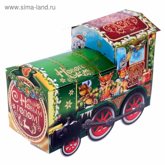 Складная коробка «Новогодний экспресс», 25 х 10.5 х 11 см - Фото 1