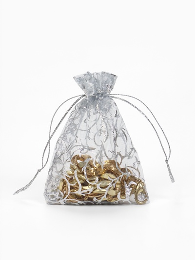 Мешочек подарочный «Узор серебристый», 7×9 см, цвет серебро