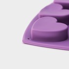 Форма для конфет и шоколада Доляна «Сердечки», силикон, 15×14.5×1.5 см, 10 ячеек, МИКС - Фото 4