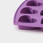 Форма для конфет и шоколада Доляна «Сердечки», силикон, 15×14.5×1.5 см, 10 ячеек, МИКС - Фото 5