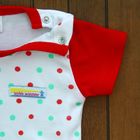 Детский костюм "Горошек": футболка, шорты, на 0-6 мес, цвет красный - Фото 2