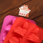 Форма силиконовая для выпечки Доляна «Кролик, мишка, пингвин», 25,5×16,8×2,8 см, 6 ячеек, цвет МИКС - Фото 6