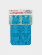 Форма для выпечки Доляна «Животные. Зоопарк», силикон, 26×17 см, 6 ячеек (7.2×6.4 см), МИКС 1166897