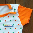 Детский костюм "Горошек": футболка, шорты, на 0-6 мес, цвет оранжевый - Фото 4