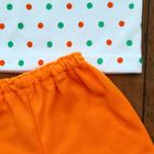 Детский костюм "Горошек": футболка, шорты, на 6-12 мес, цвет оранжевый - Фото 2