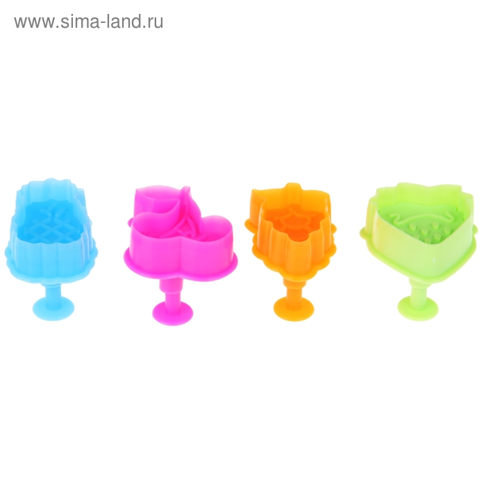 Набор плунжеров кондитерских набор Доляна «Фрукты», 4 шт, цвет МИКС - Фото 1
