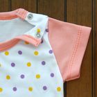 Детский костюм "Горошек": футболка, шорты, на 0-6 мес, цвет розовый - Фото 2
