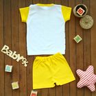 Детский костюм "Горошек": футболка, шорты, на 0-6 мес, цвет желтый - Фото 6