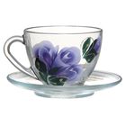 Набор для чая "Цветы гжель", 12 предметов: 6 кружек 200 мл, 6 блюдец d=13 см - Фото 3