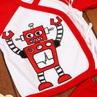 Детский костюм "Робот": футболка на завязках, шорты, на 6-12 мес, цвет красный - Фото 3